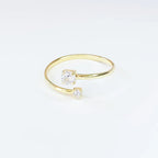 Anel Feminino Ajustável Banhado a Ouro