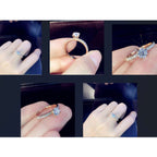 Anel Solitário Banhado a Ouro 18K com Zircônia