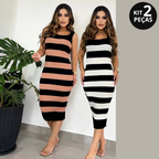 VESTIDO MIDI TRICOT MODAL - SUPER PROMOÇÃO COMPRE 1 LEVE 2
