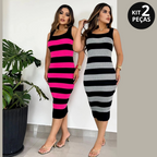 VESTIDO MIDI TRICOT MODAL - SUPER PROMOÇÃO COMPRE 1 LEVE 2